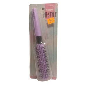 Vintage 80s Conair Hi Style 12 Double Row Full Round Brush Purple NOS Deadstock